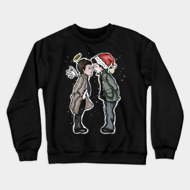 A Destiel Christmas Crewneck Sweatshirt by SuperSamWallace